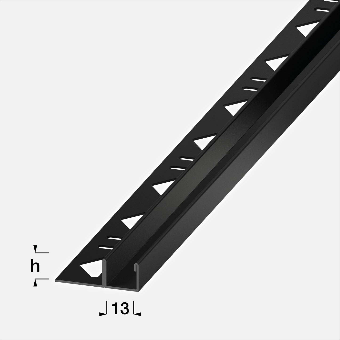 Alferpro Alferline Glas-Profil Edelstahl V2A